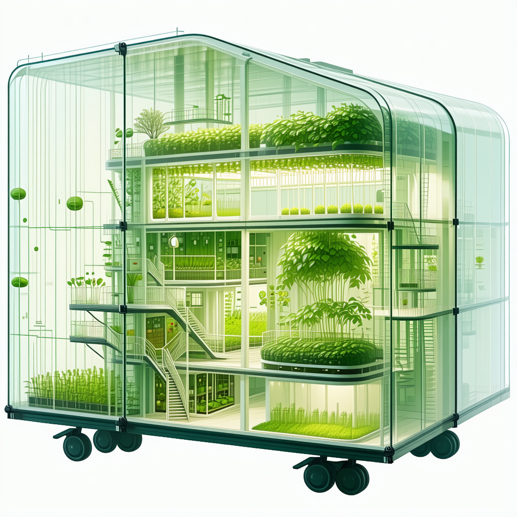 A Large, Multi-story Greenhouse With A Variety Of Plants Growing Inside