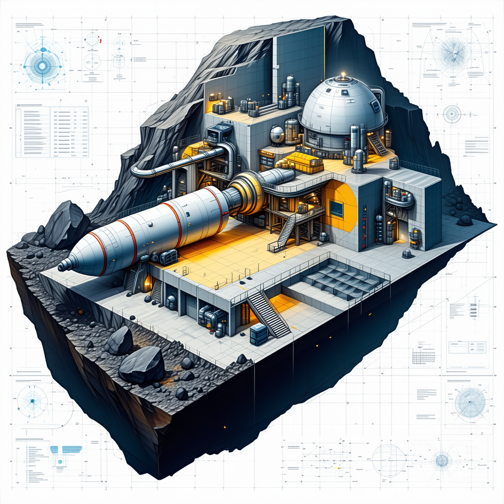 A Large, Futuristic Space Station Is Depicted In A Detailed Illustration