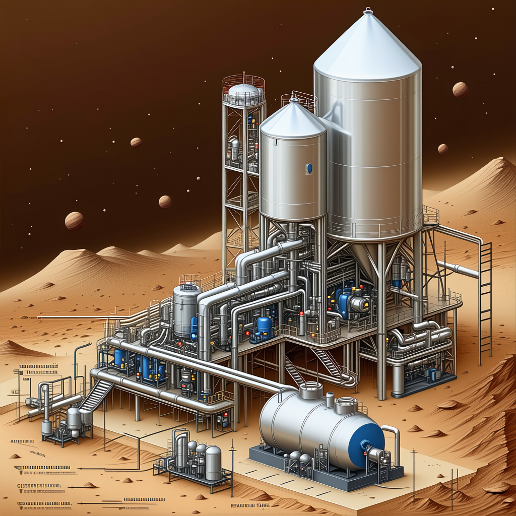 detailed illustration large industrial plant