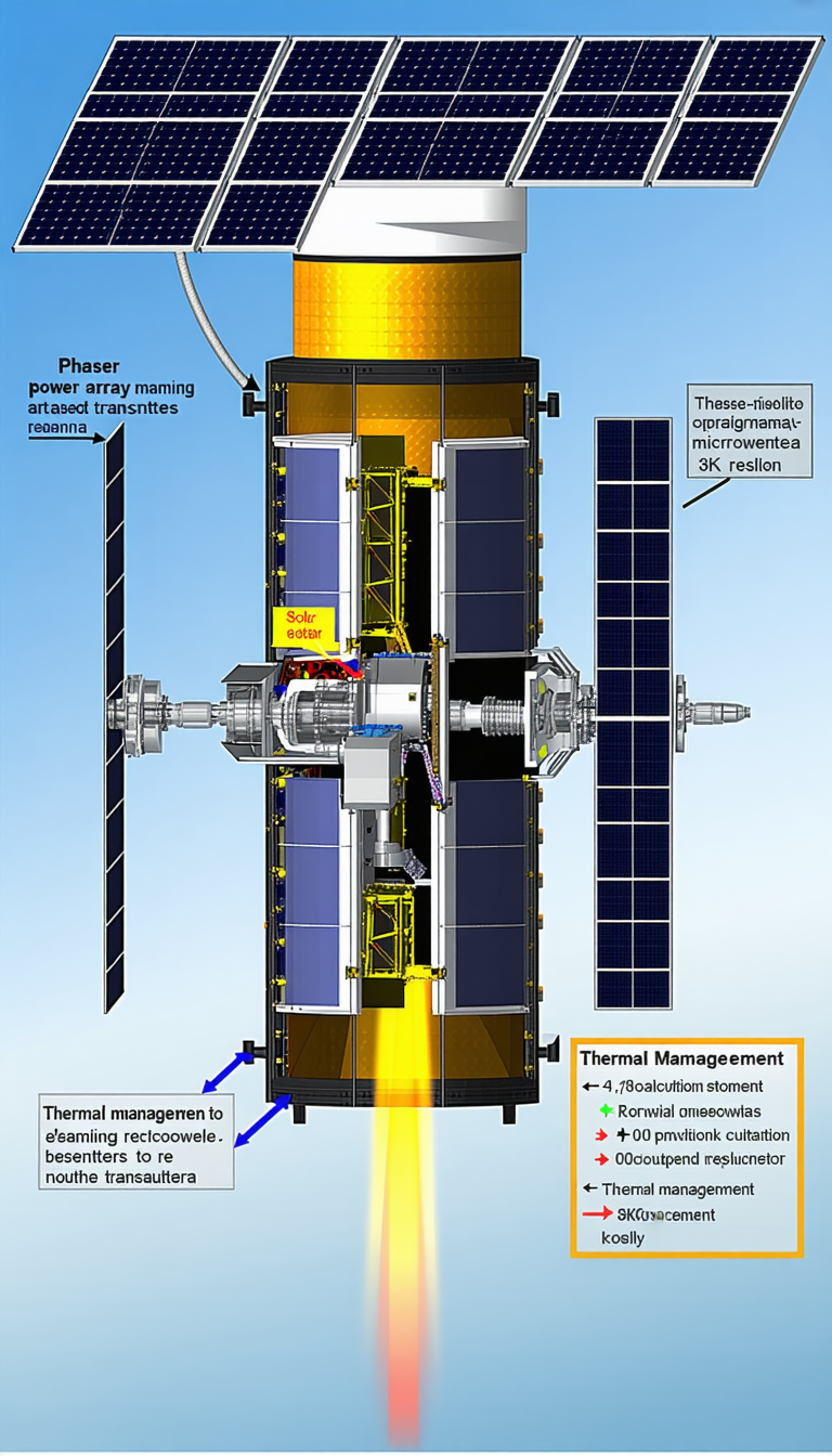 A Spacecraft With A Solar Panel On Its Side
