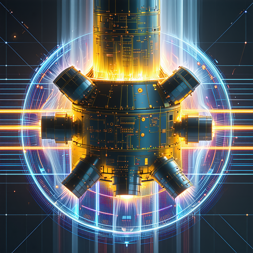 A Futuristic, High-tech Machine With A Large, Round