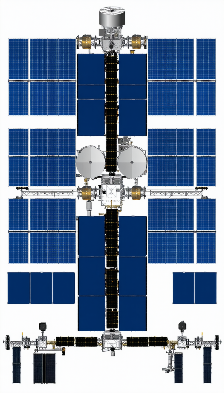 The Image Is A Close-up Of A Space Shuttle, Showcasing Its Various Components