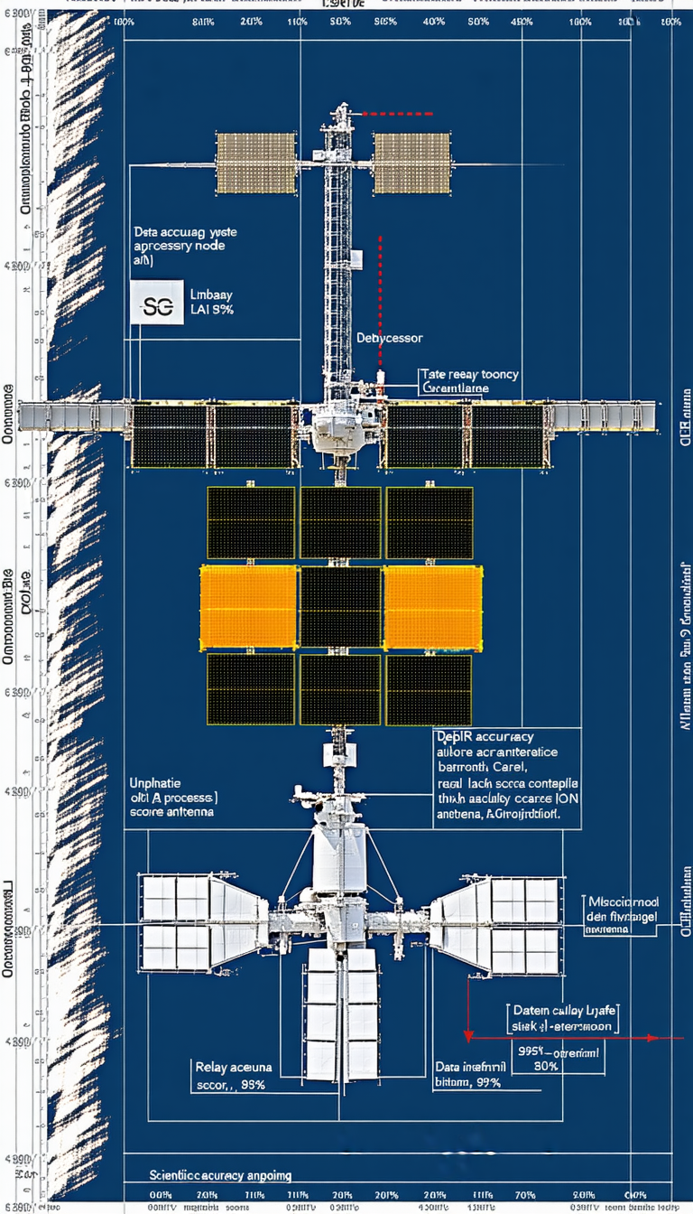 The Image Is A Blueprint Of A Space Station, Showing The Various Components And Their Positions