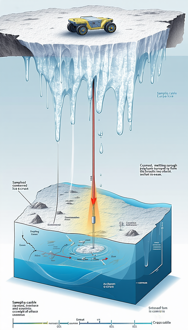 The Image Is A Cartoon Illustration Of A Submarine, With A Red Beam Of Light Coming Out Of It