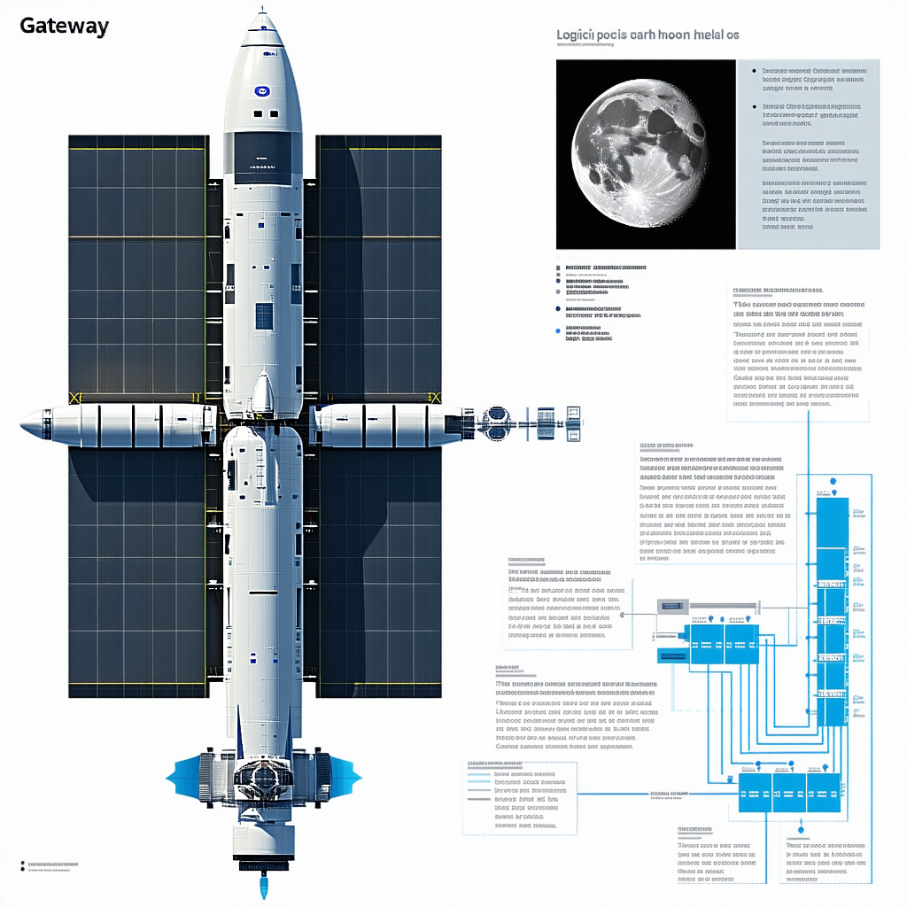 A Large Spacecraft Is Shown In A Diagram, With A Large Satellite Dish On The Front