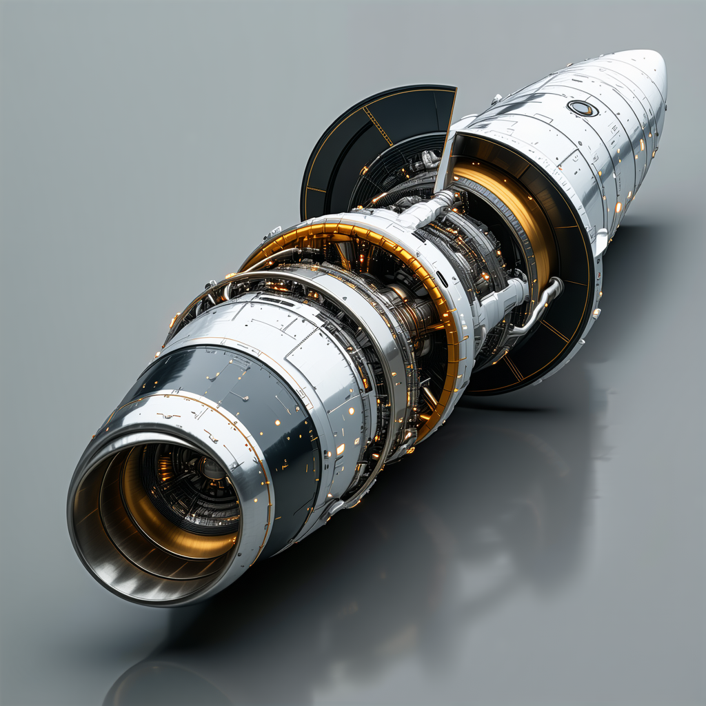 A Large Silver Engine Is Shown In A Close-up View