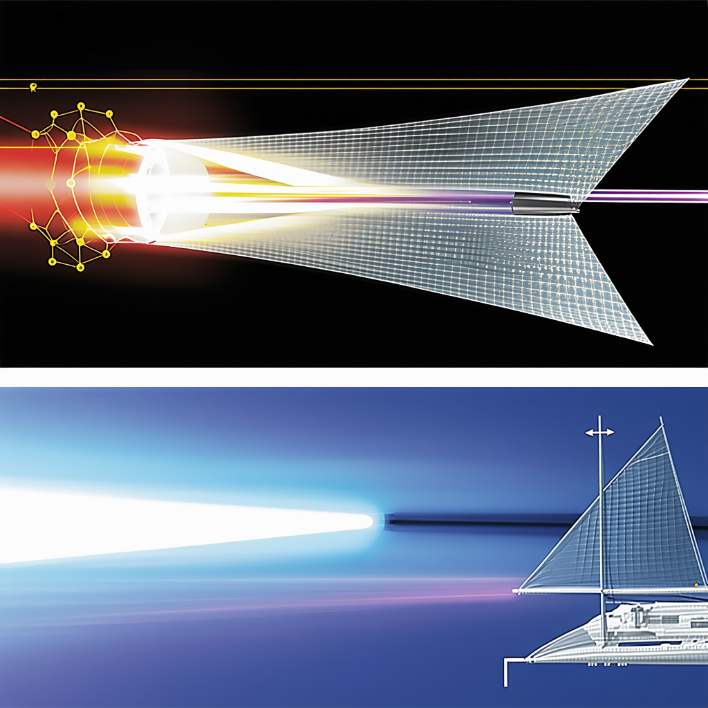A Blue Sailboat Is Shown In Two Different Ways