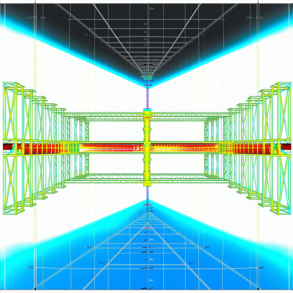 A Large, Blue, Three-dimensional Structure Is Displayed In A Room