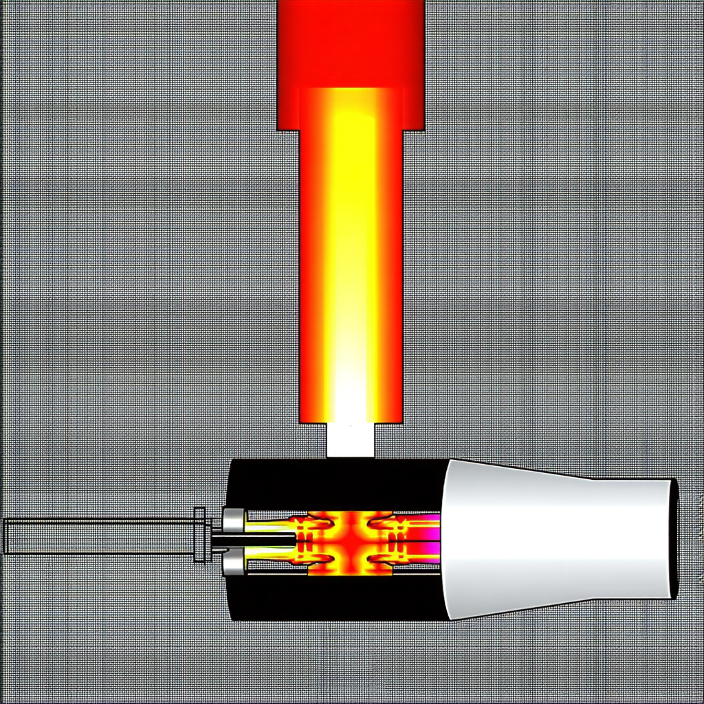 A Close-up Of A Red And White Light Bulb, With The Red Part Of The Bulb Being The Most Prominent
