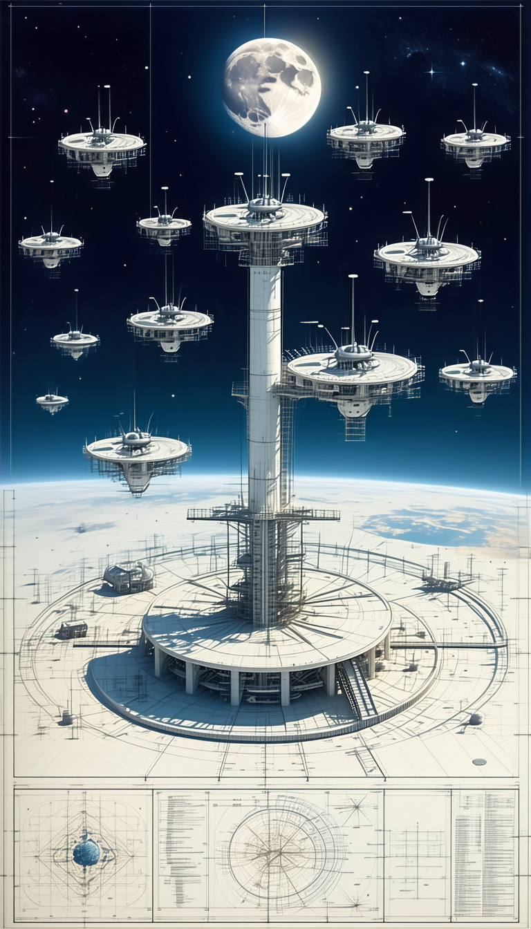 image, there large white structure