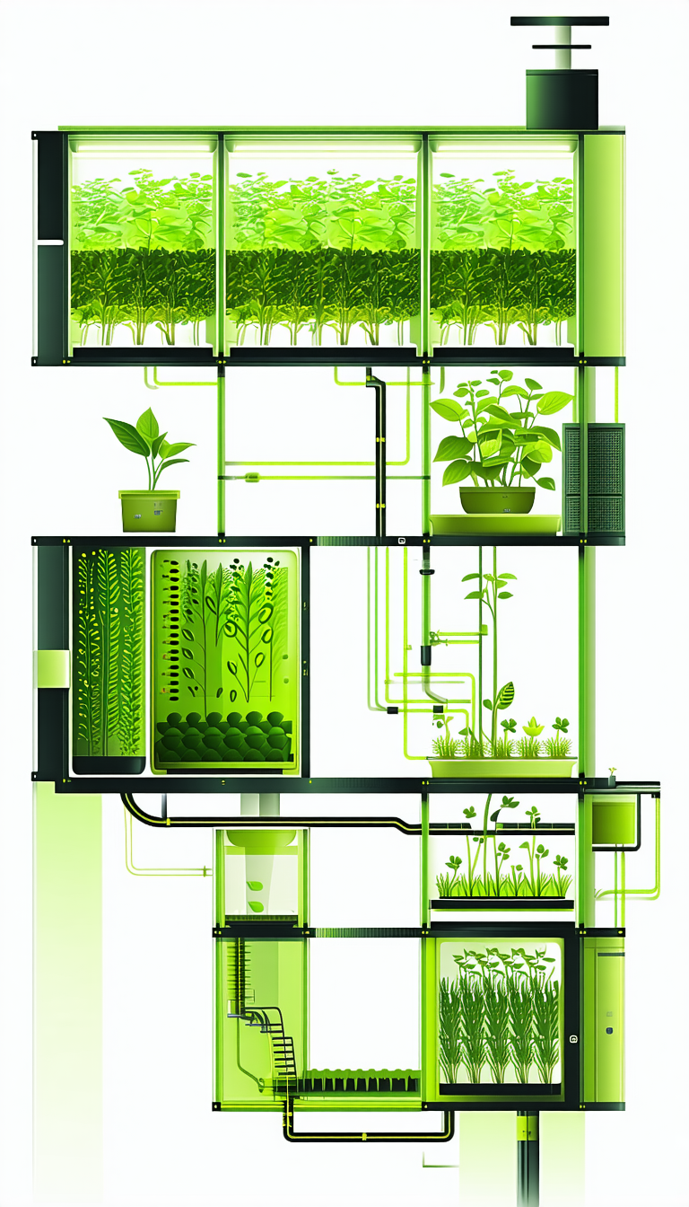 A Large, Multi-level Greenhouse Filled With Various Plants
