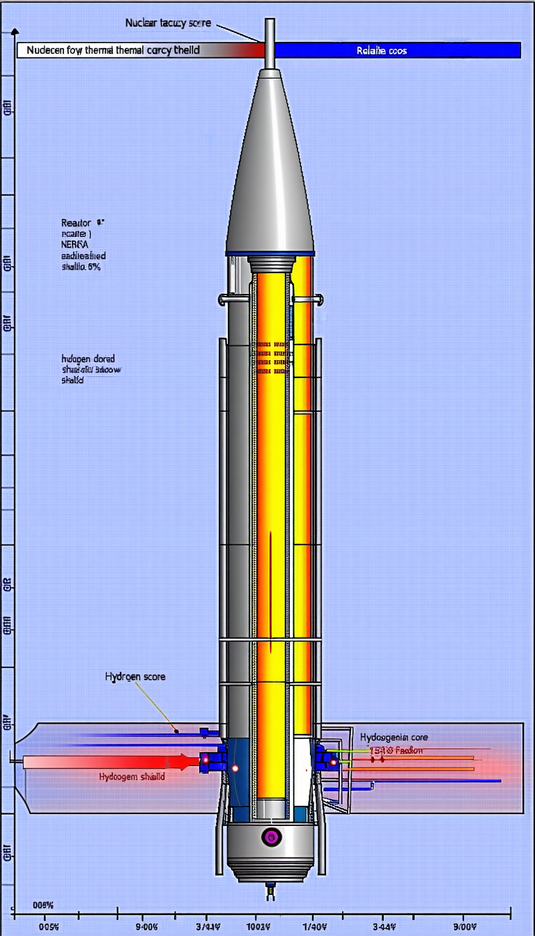 The Image Is A Blueprint Of A Rocket, Showing Its Various Components