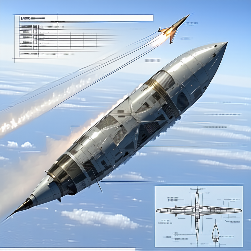 A Space Shuttle Is Shown In A Diagram, With A Missile Launching From The Top Of The Shuttle