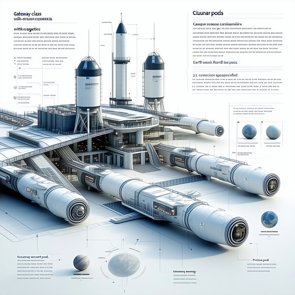 A Large, Detailed Illustration Of A Space Station Is Displayed On A Page