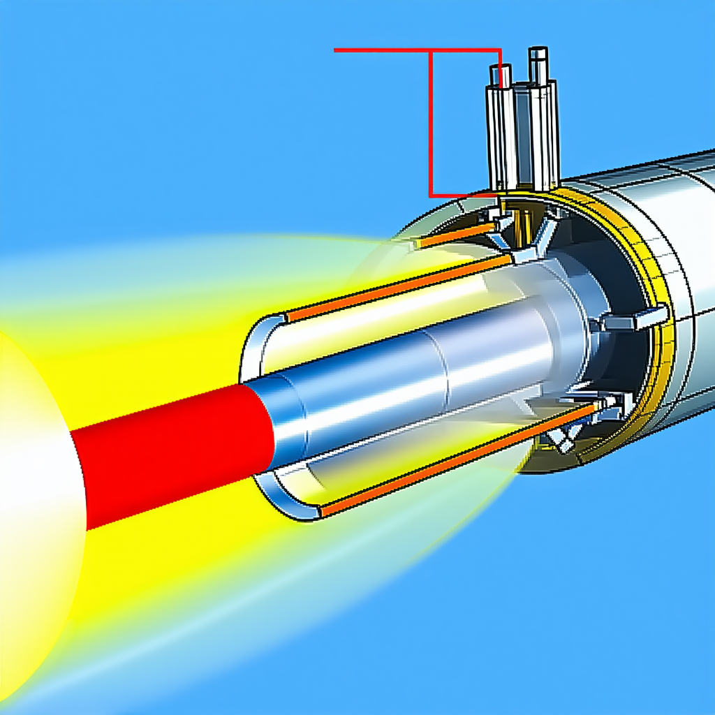 A Blue And Red Light Is Coming Out Of A Tube