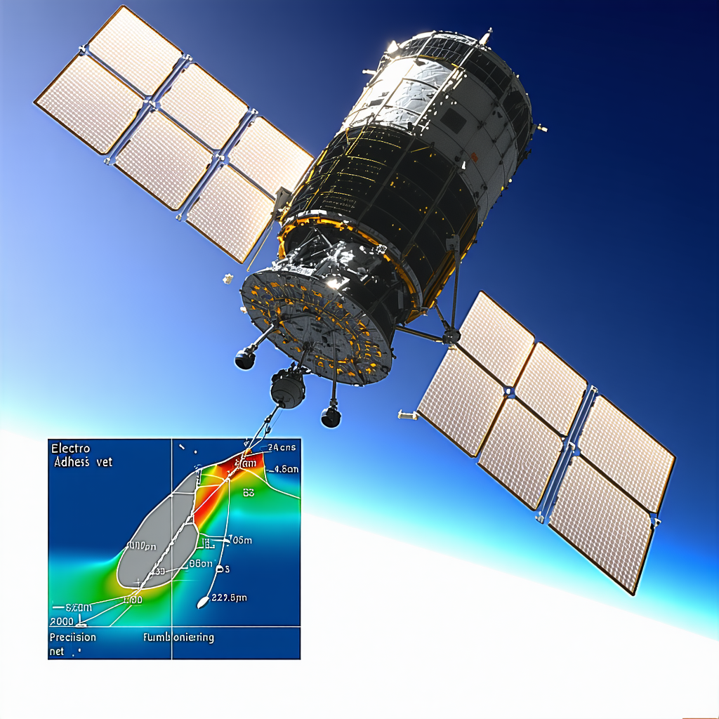 A Space Shuttle With A Large Satellite Dish On Top Of It