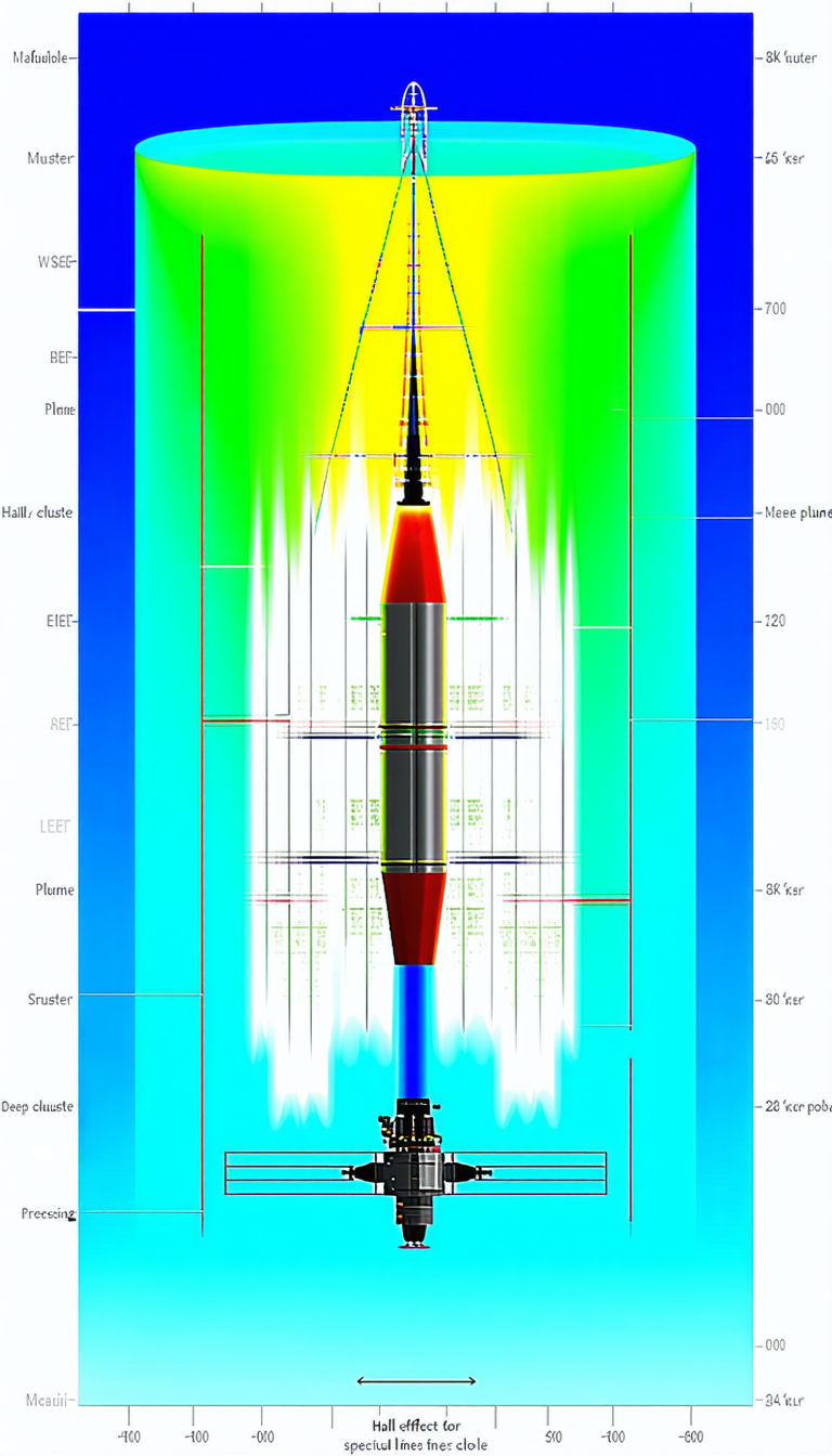 A Large Rocket Is Shown In A Blue And Yellow Graphic