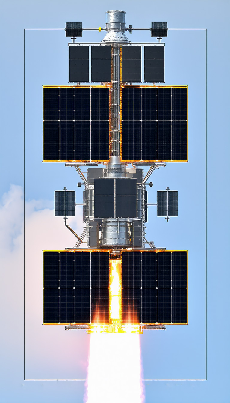 A Space Shuttle Is Shown In The Image, With Its Solar Panels Open