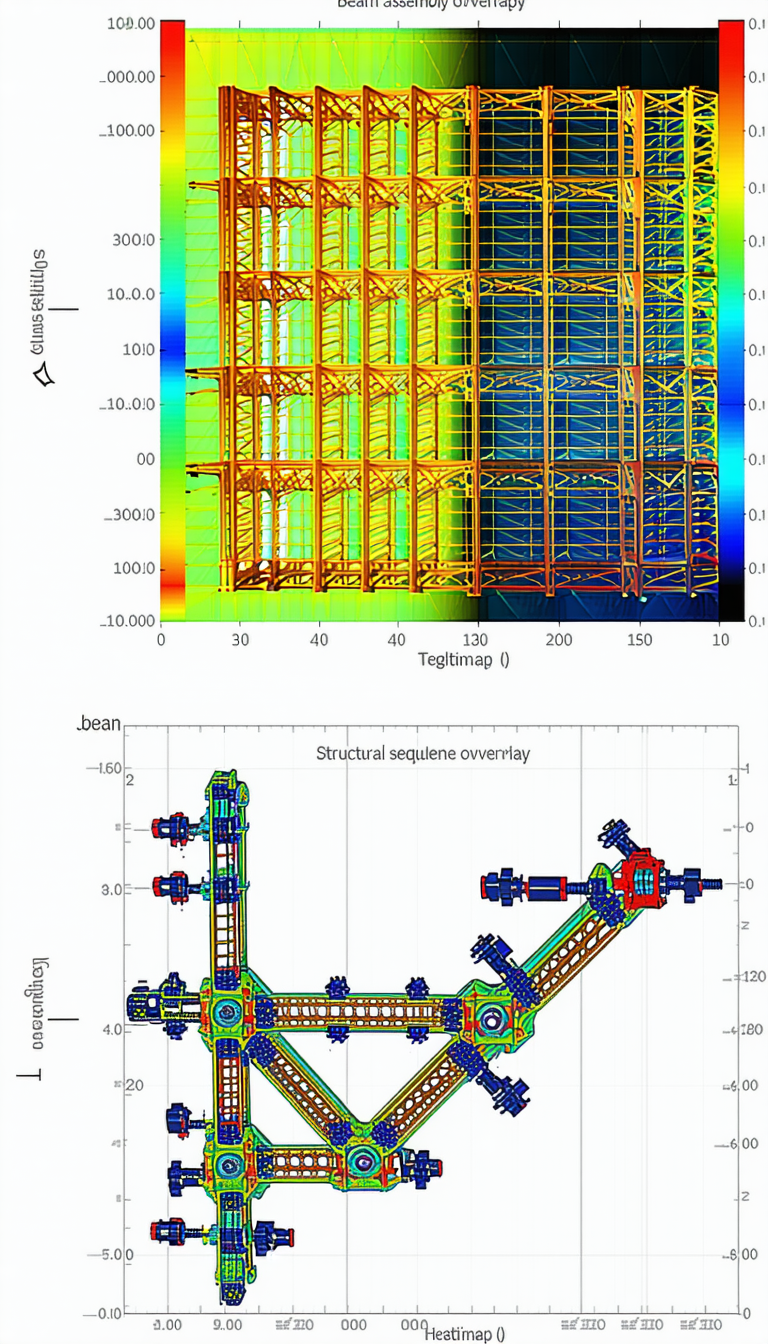 The Image Displays A 3d Model Of A Large Structure, Possibly A Bridge Or A Building