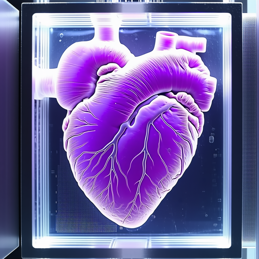 A Purple Heart Is Displayed In A Glass Case, Showcasing Its Intricate Details