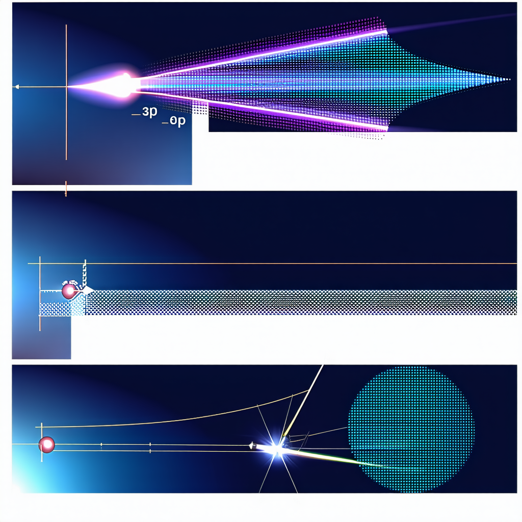 The Image Is A Series Of Four Diagrams, Each Showing A Different Perspective Of A Light Beam