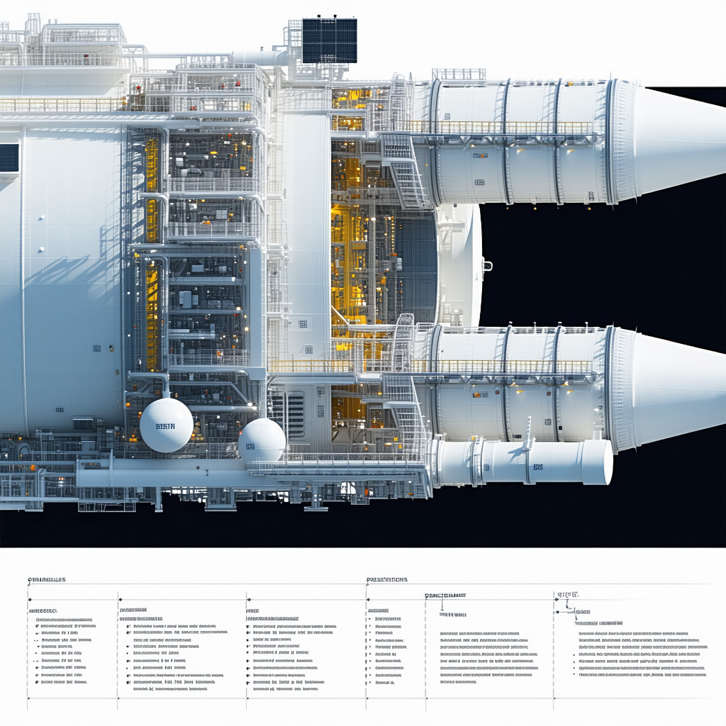 A Large White Structure Is Shown In A Detailed Drawing