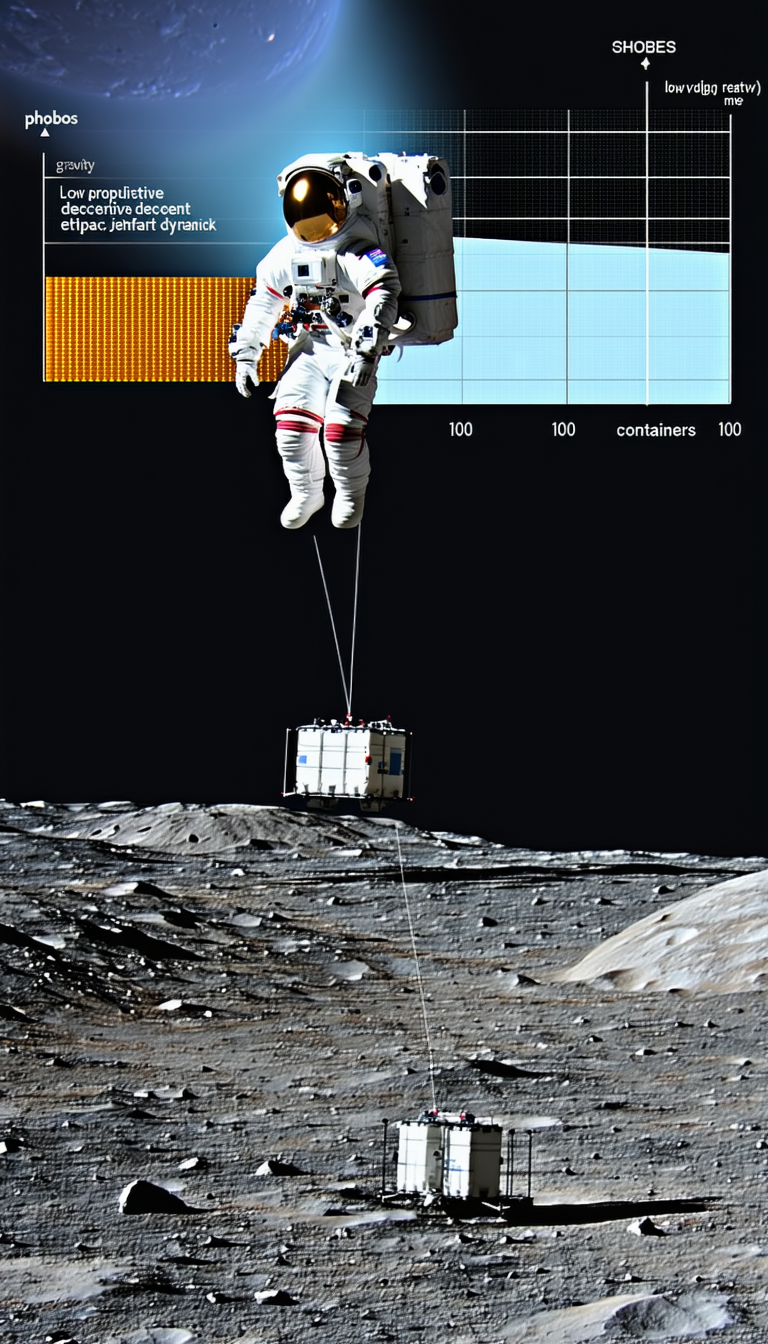A Space Shuttle Is Being Transported To The Moon By A Cable