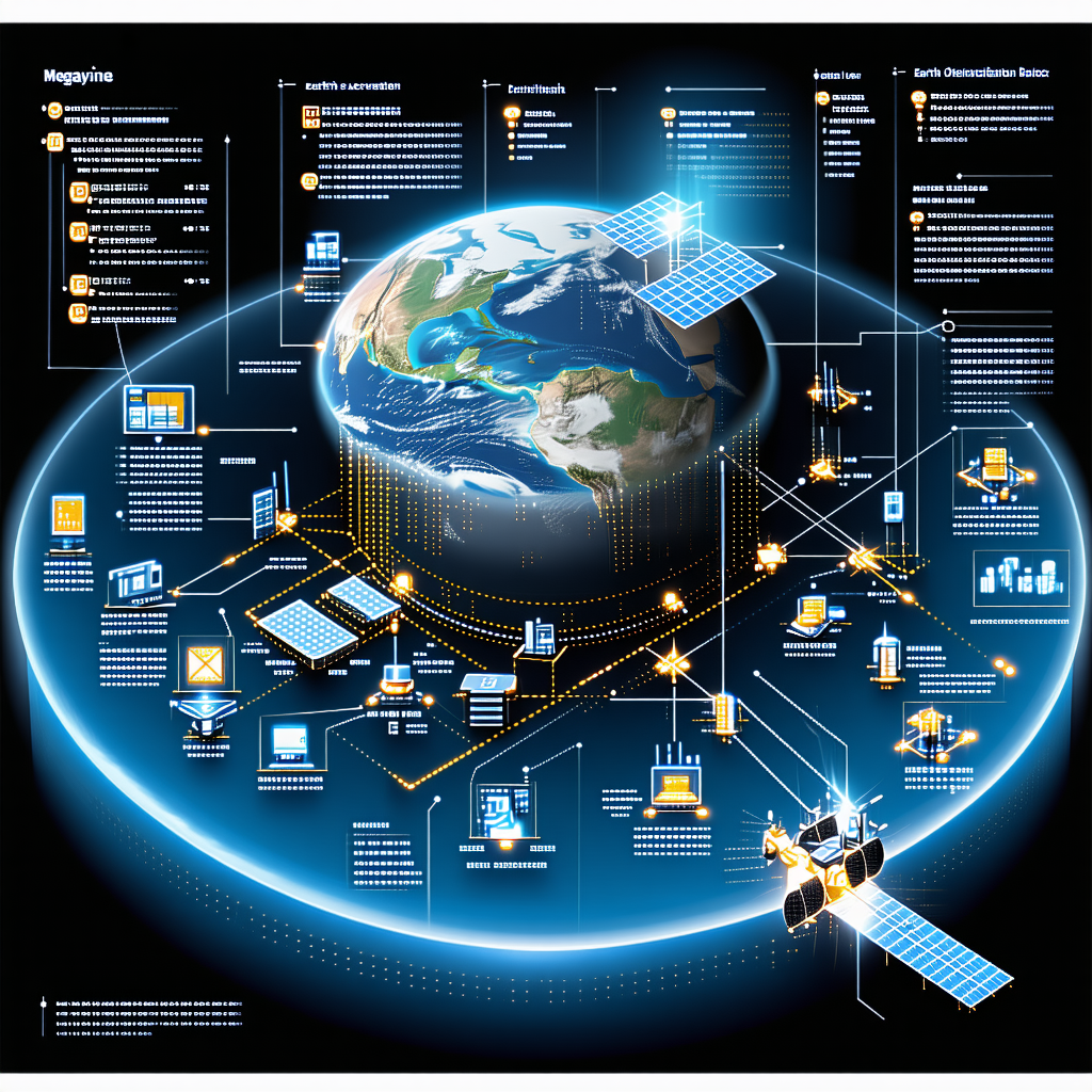 A Large, Detailed Illustration Of The Earth Is Displayed On A Blue Background