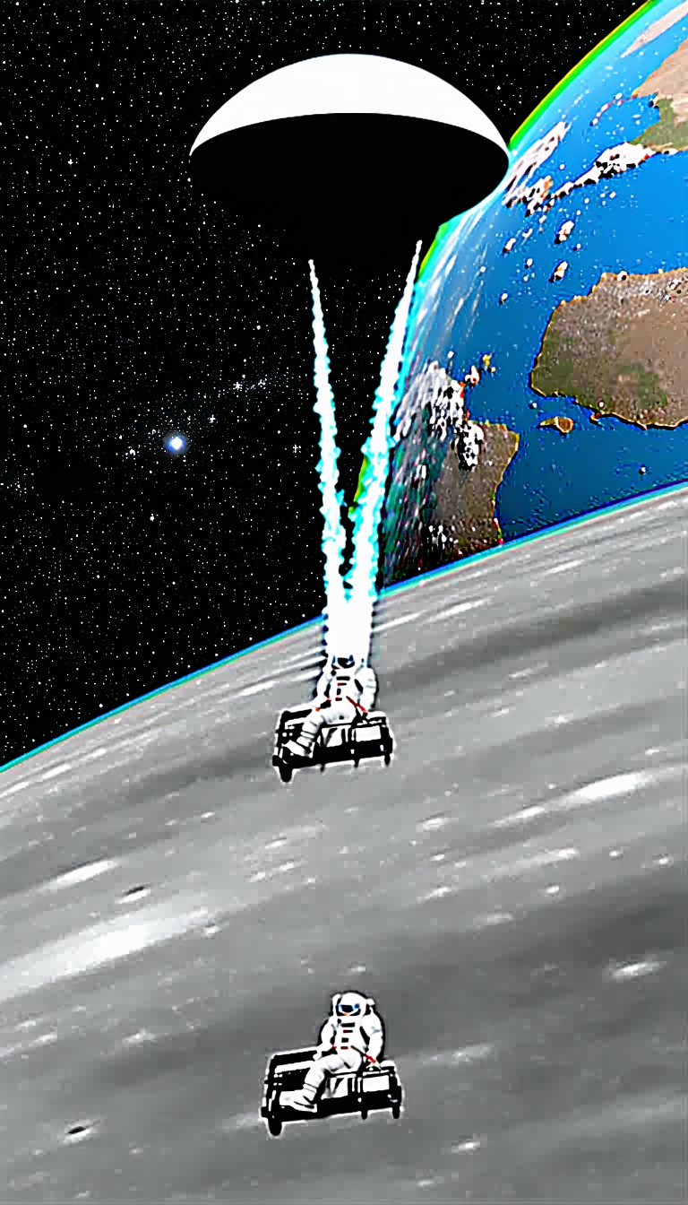 A Space Shuttle Is Shown Flying Through The Air, With A Trail Of Smoke Behind It