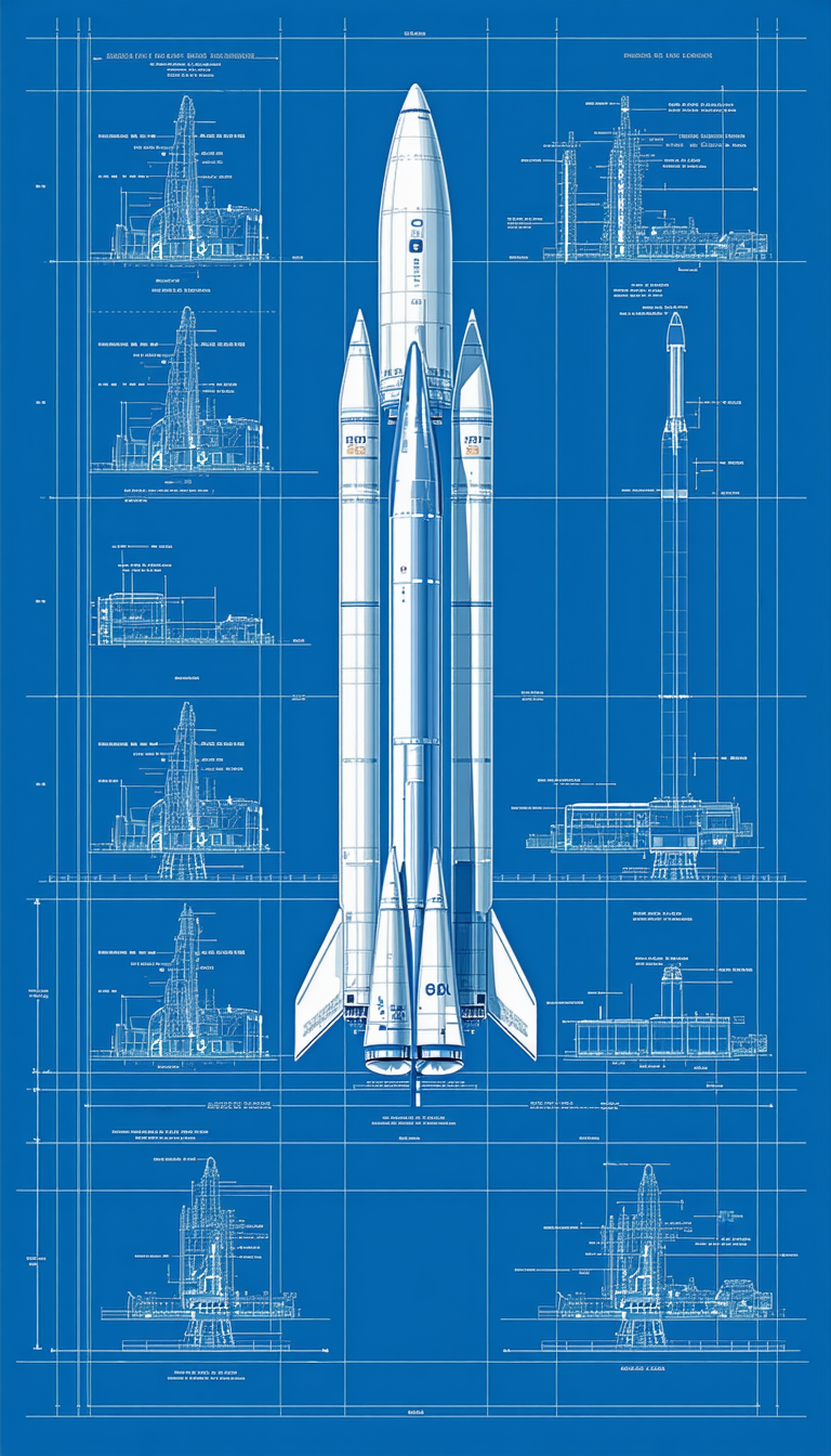 A Blue Diagram Of A Space Shuttle Is Displayed