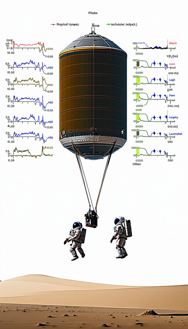In The Image, There Are Two Astronauts Standing On A Platform, Which Is Connected To A Large Balloon