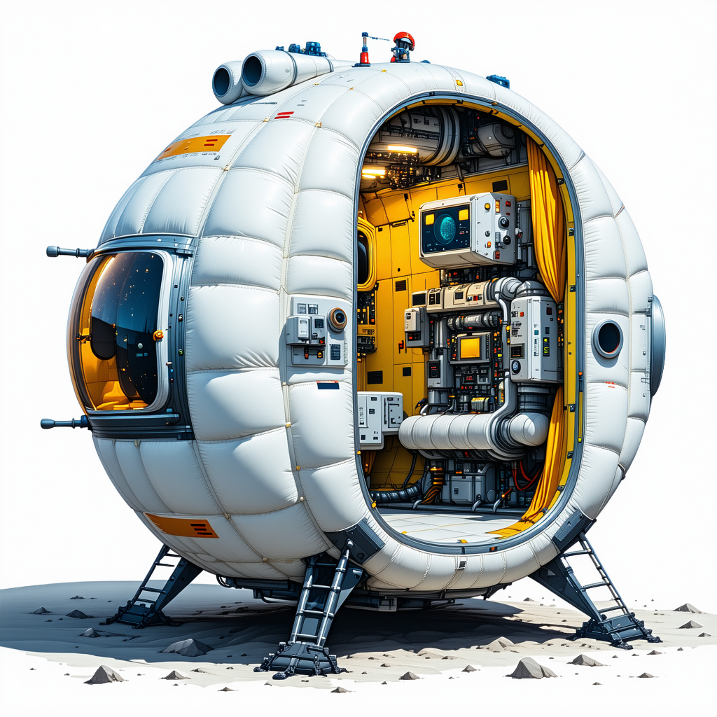 A Large White Sphere With A Hollow Interior