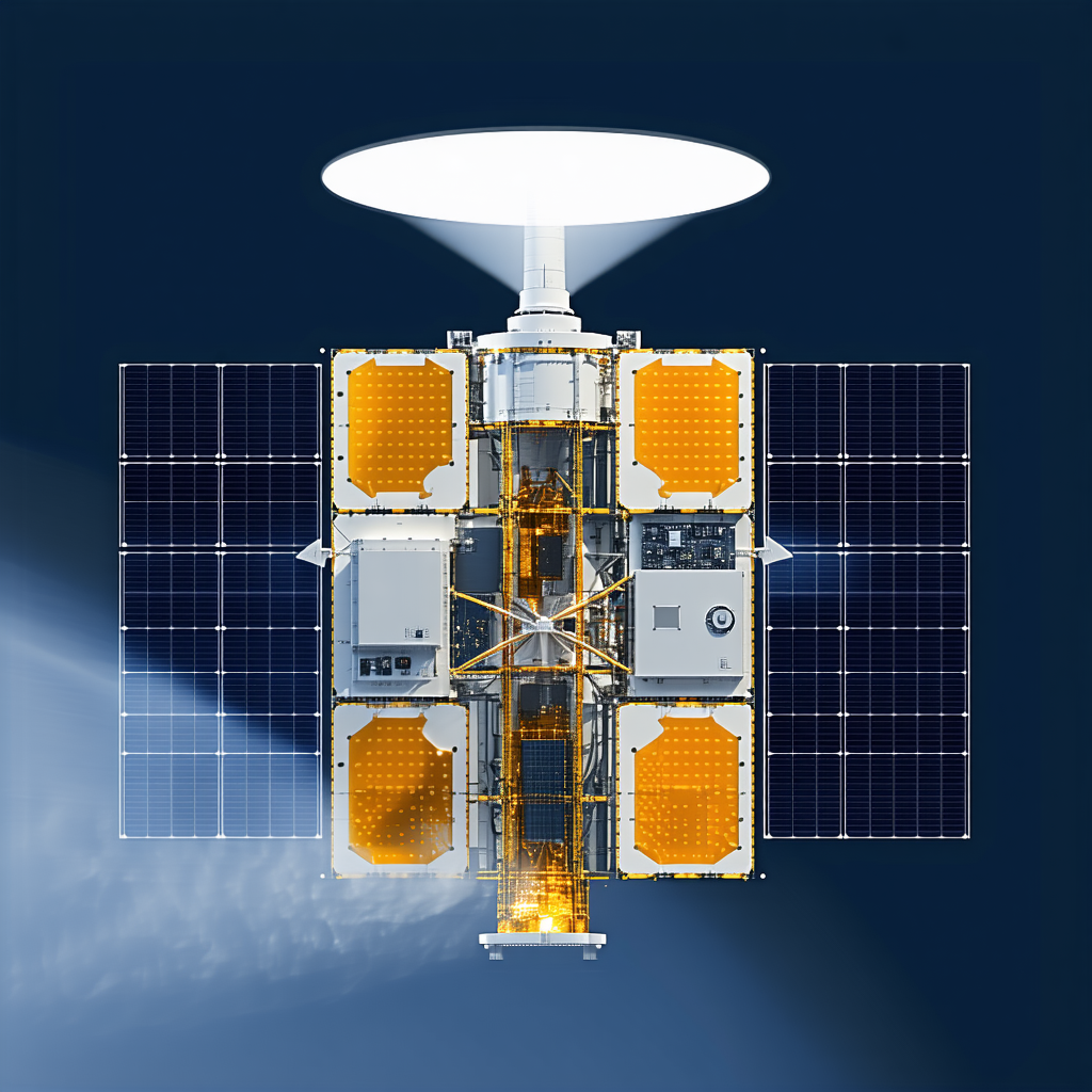 A Spacecraft Is Shown In A Close-up View, With A Large Dome On Top