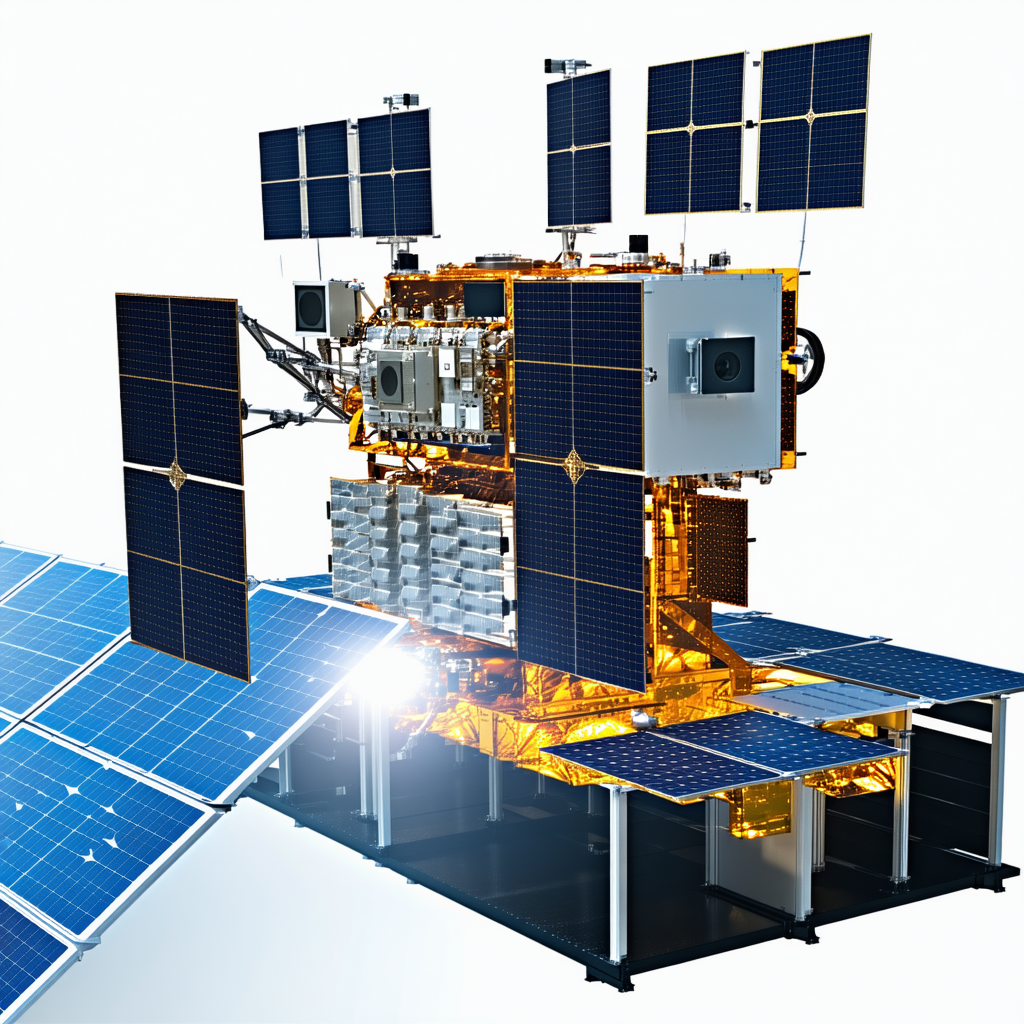 A Large Spacecraft With A Solar Panel On Its Side