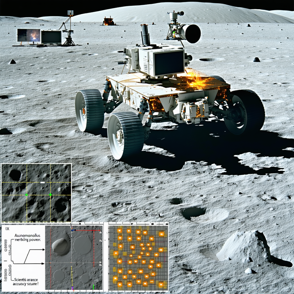 A Robotic Vehicle, Possibly A Rover, Driving Across A Rocky Surface