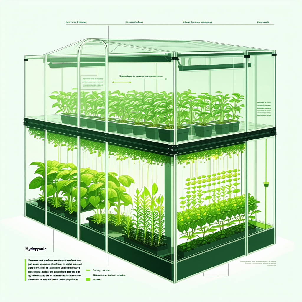 A Large, Multi-layered Greenhouse Filled With Various Plants