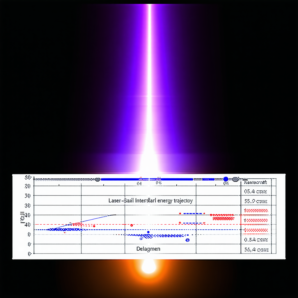 A Graph With A Blue Line That Is Labeled "laser-sail Interferometry"