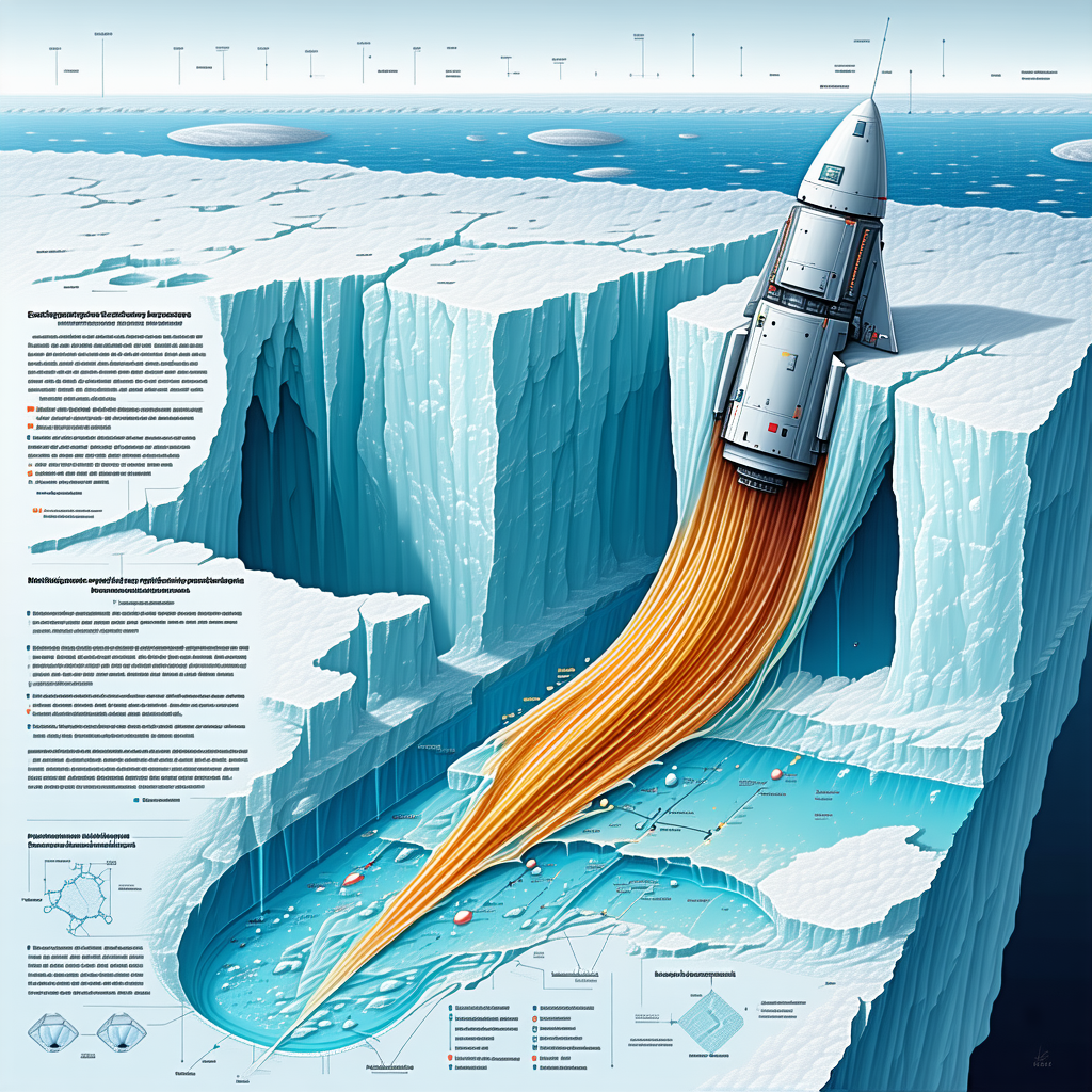 A Space Shuttle Is Shown In A Diagram, With A Long Orange Line Coming Out Of It