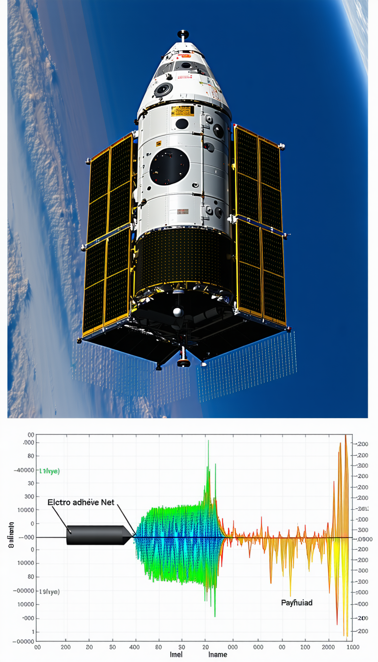 A Spacecraft, Possibly A Satellite Or A Space Shuttle, Flying Through The Sky