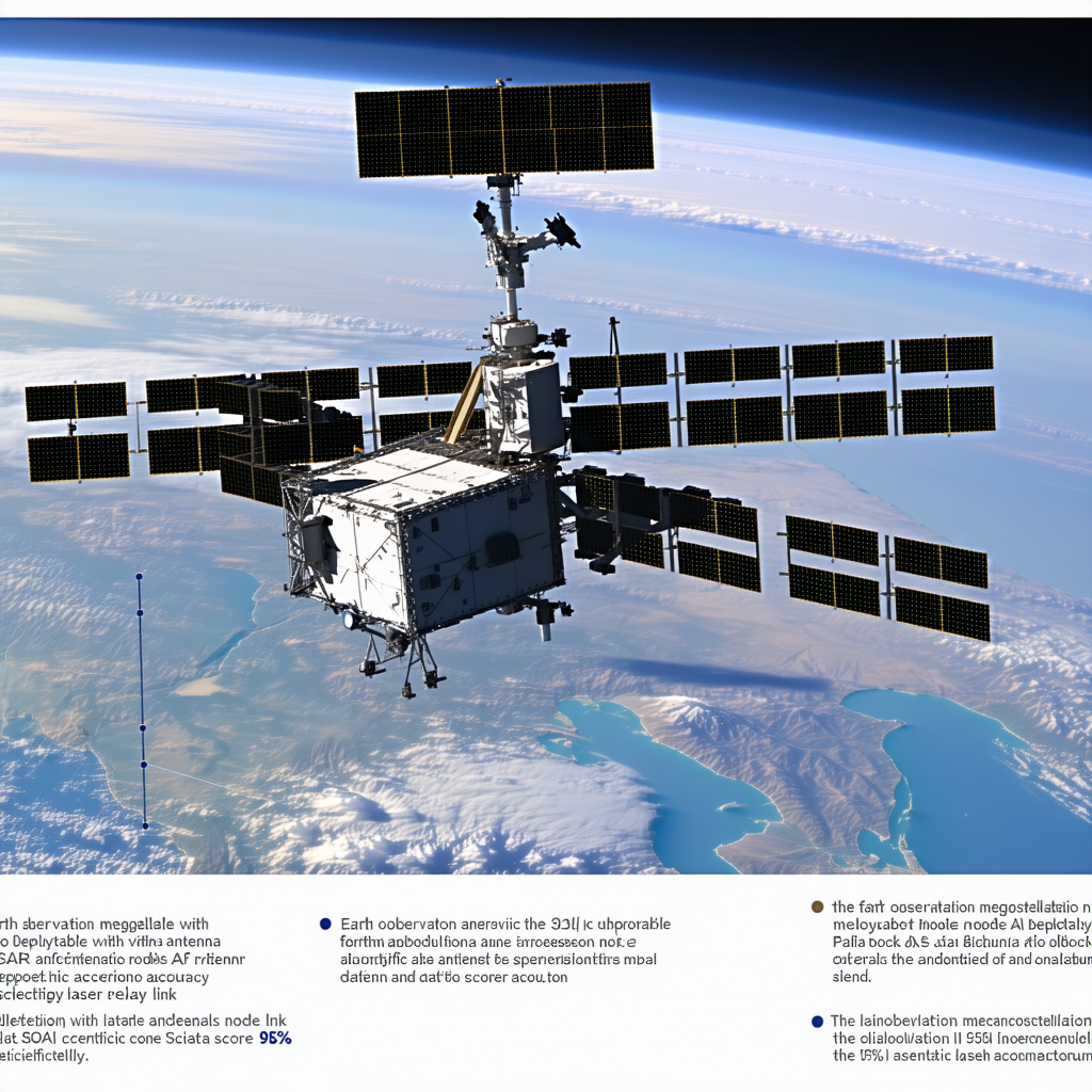 A Space Shuttle With A Large Satellite Dish On Top Of It