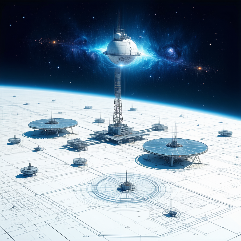 In The Image, There Is A Large Tower With A Dome-shaped Structure On Top Of It