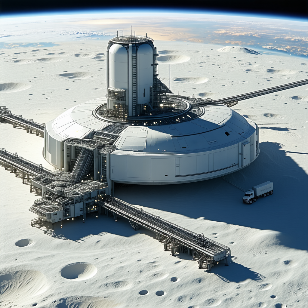 A Large White Structure Is Located On A Distant Planet