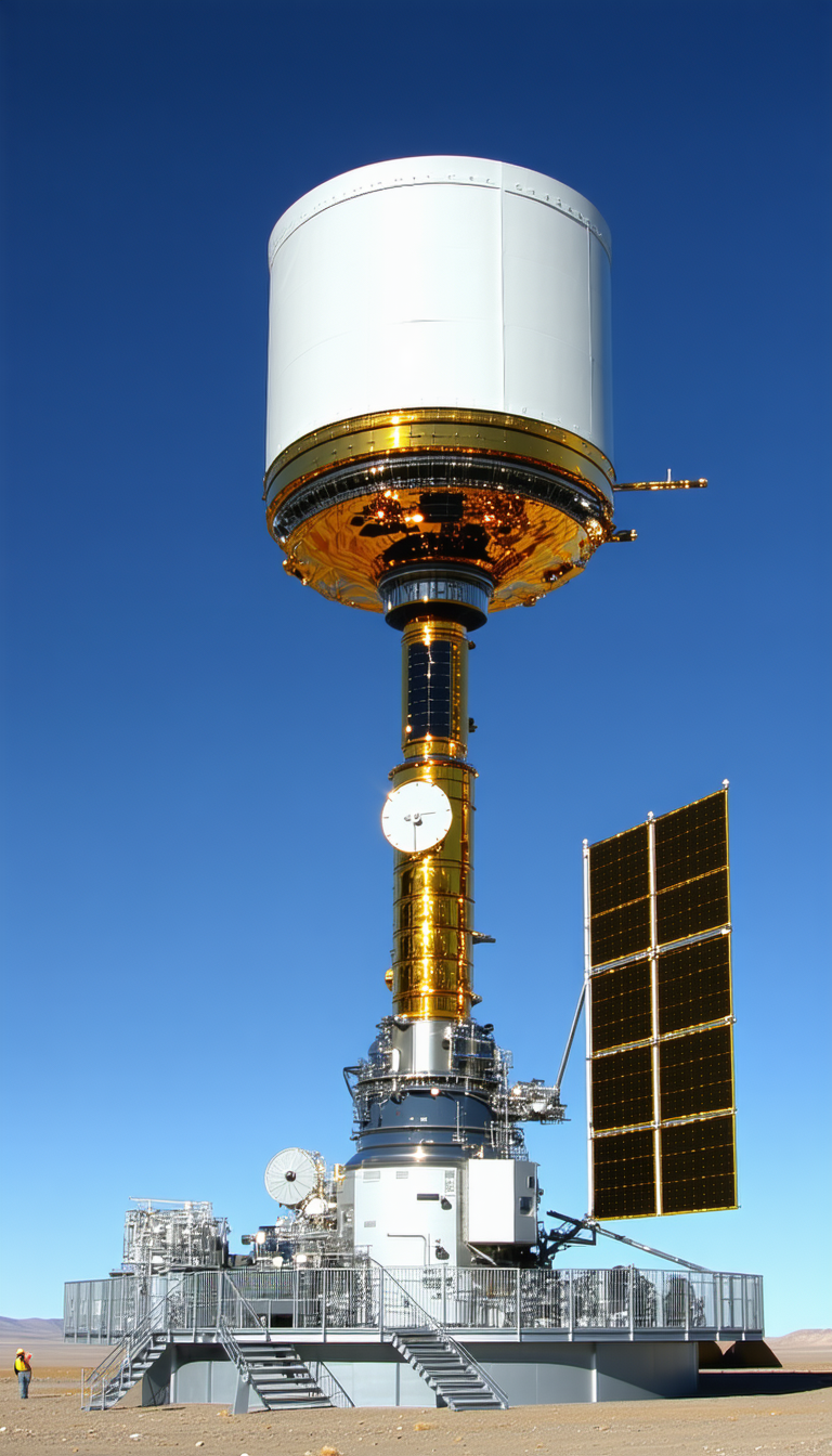 A Large, Round Structure With A Clock On Its Side