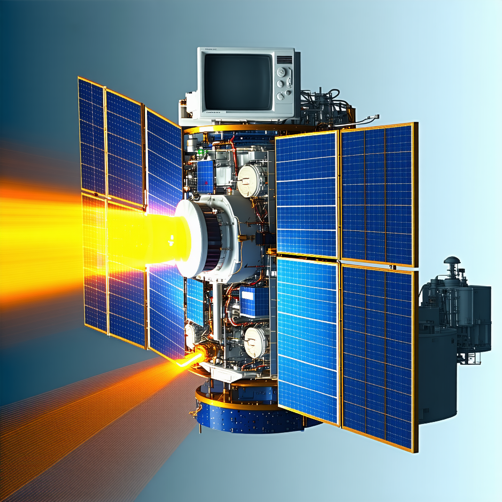 A Spacecraft With A Solar Panel On Its Side