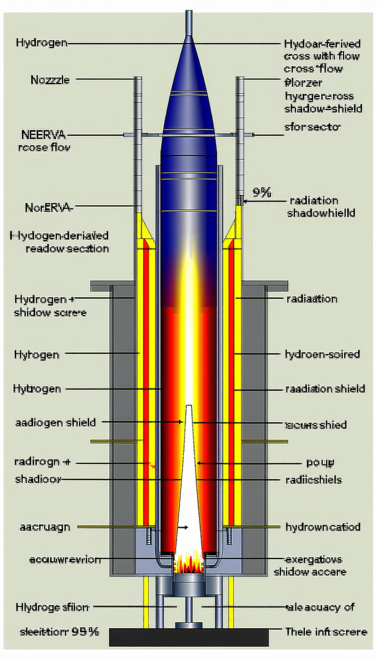 A Diagram Of A Rocket Engine, With Various Parts Labeled And Described