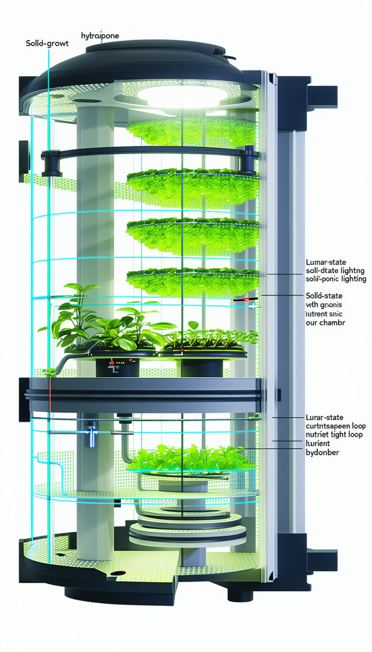 A Large, Multi-layered Greenhouse Is Filled With Various Plants