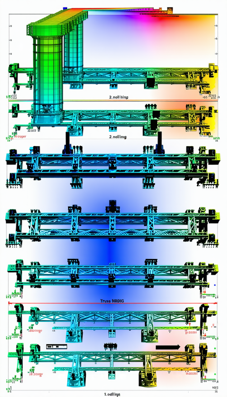 The Image Is A Blueprint Of A Large Structure, Possibly A Bridge Or A Building