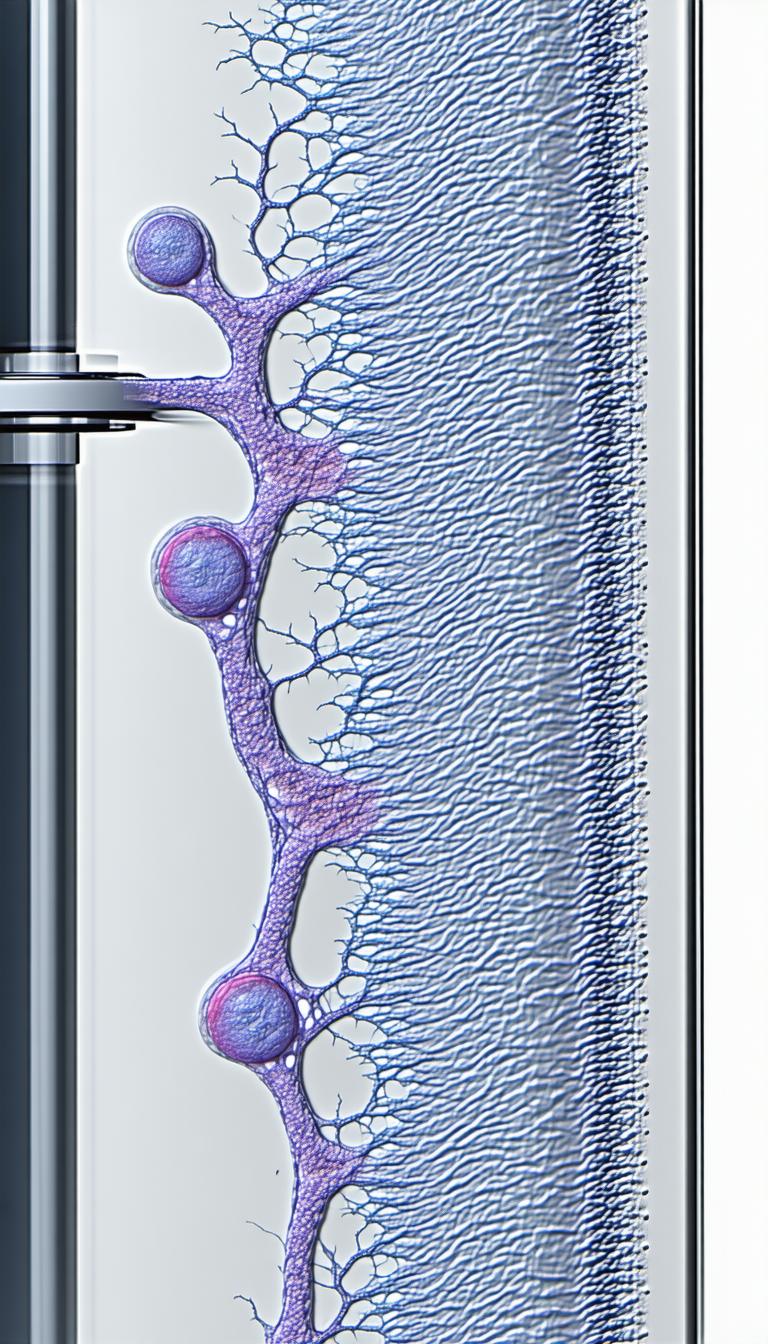 A Close-up Of A Purple Substance, Possibly A Plant Or A Piece Of Art, With A Blue Background
