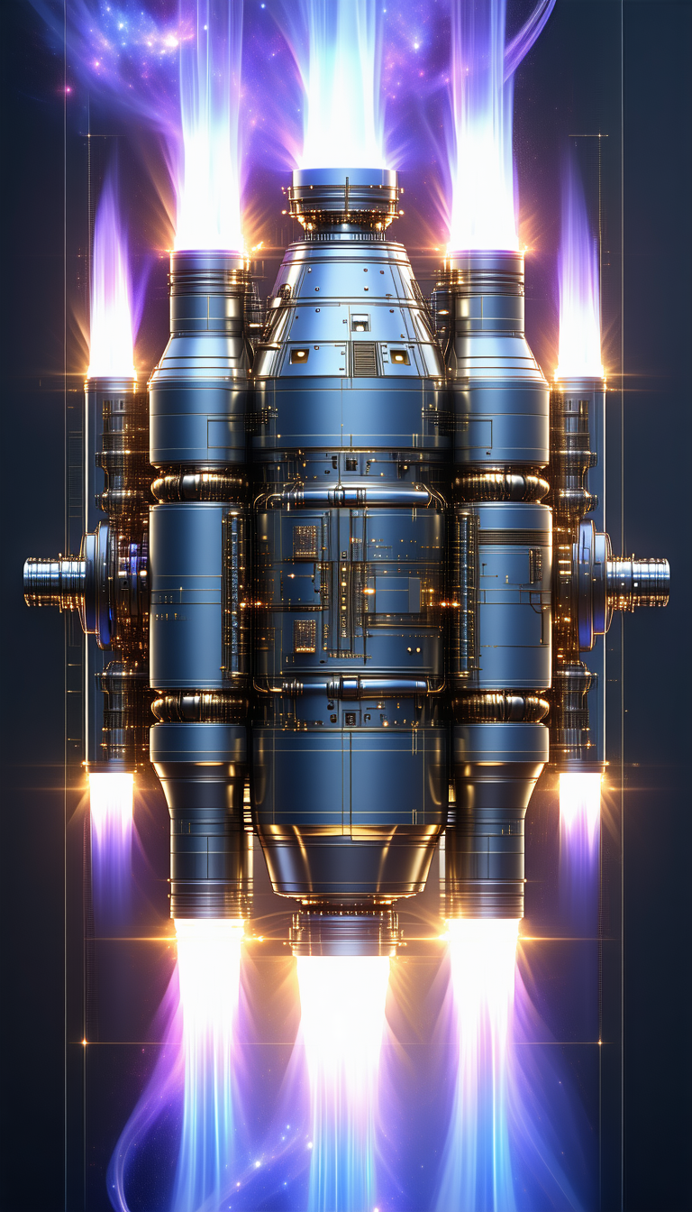 A Futuristic Spacecraft Is Shown In A 3d Rendering