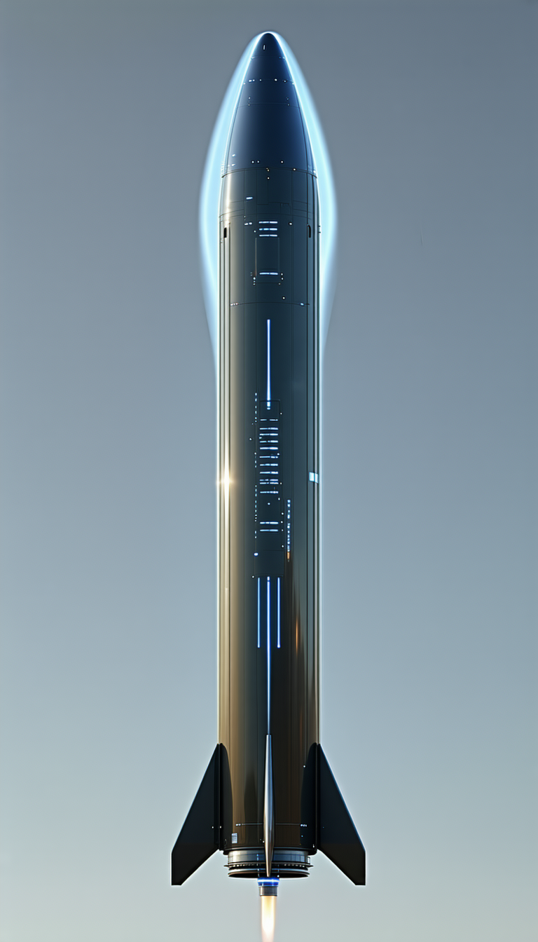 A Large, Futuristic-looking Spacecraft Is Shown In A Close-up View